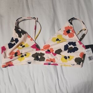 Floral Bikini Top with Multicolor Design